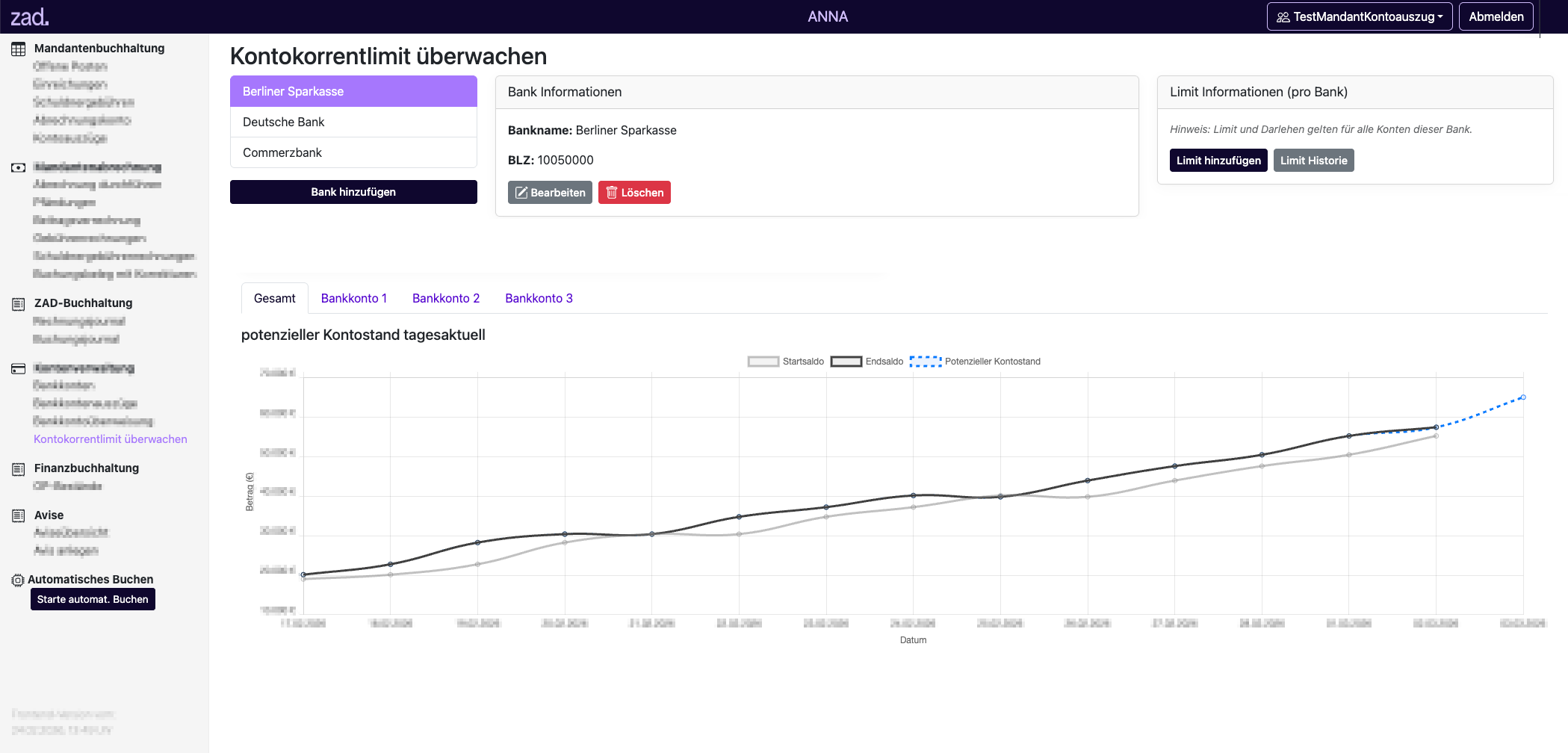zad. Anna – Oberfläche des Fibu-Kernsystems